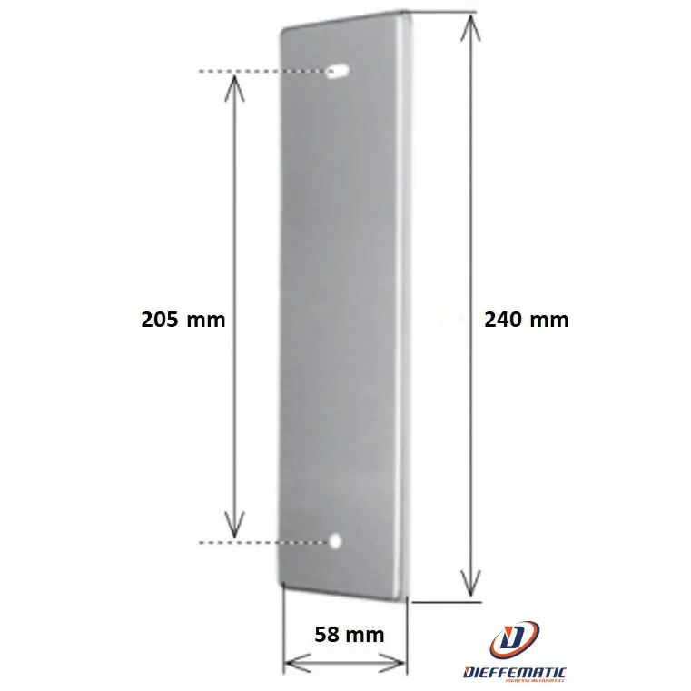 Additif nettoyant Placca 205Mm Alluminio Lucido Copri Avvolgitore Motore Tapparella