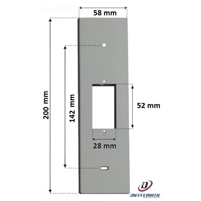 Placca 142Mm Alluminio Opaco Con Pulsante Copri Avvolgitore Motore Tapparella