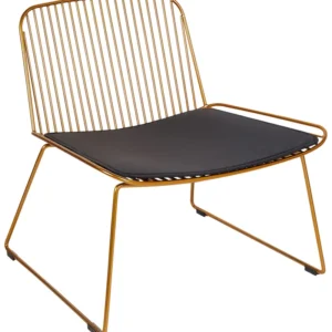 Professionnel Haute Résistance Métallique Accent Chair Gold SNORUM