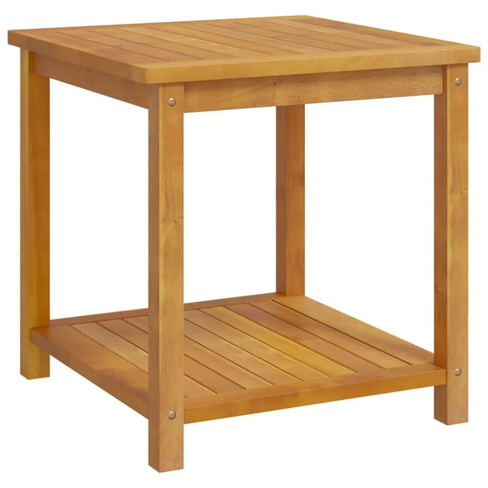 Rangement professionnel Table d'appoint en bois d'acacia massif 45 x 45 x 45 cm DEC040261