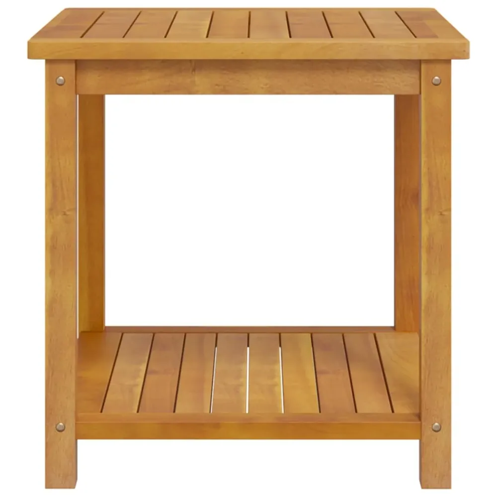 Rangement professionnel Table d'appoint en bois d'acacia massif 45 x 45 x 45 cm DEC040261