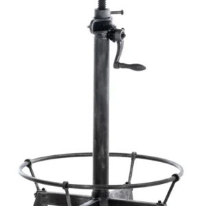 Sécurité commerciale Table haute en bois massif et métal argenté hauteur réglable style industriel TAB10064