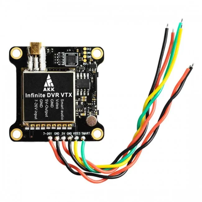 AKK Infinite DVR VTX - Émetteur vidéo FPV 5,8 GHz 1000 mW Support à fort haut rendement Configuration OSD Version longue p...