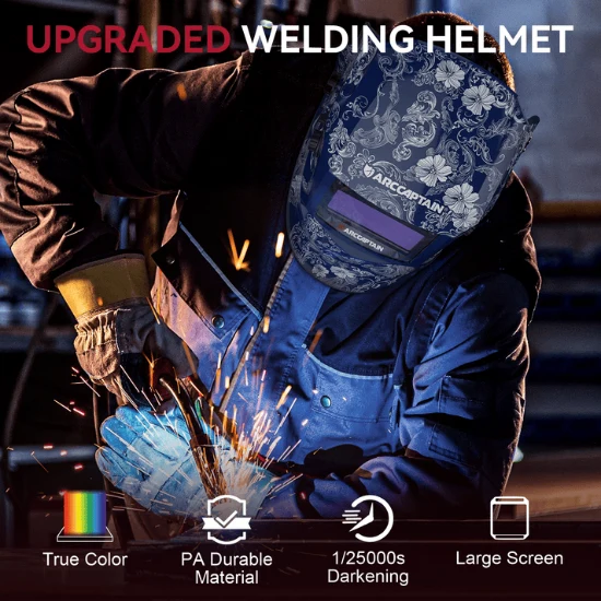 Arccaptain Flower Digitale Auto-Darkening Welding Helmet Sensitivity Control