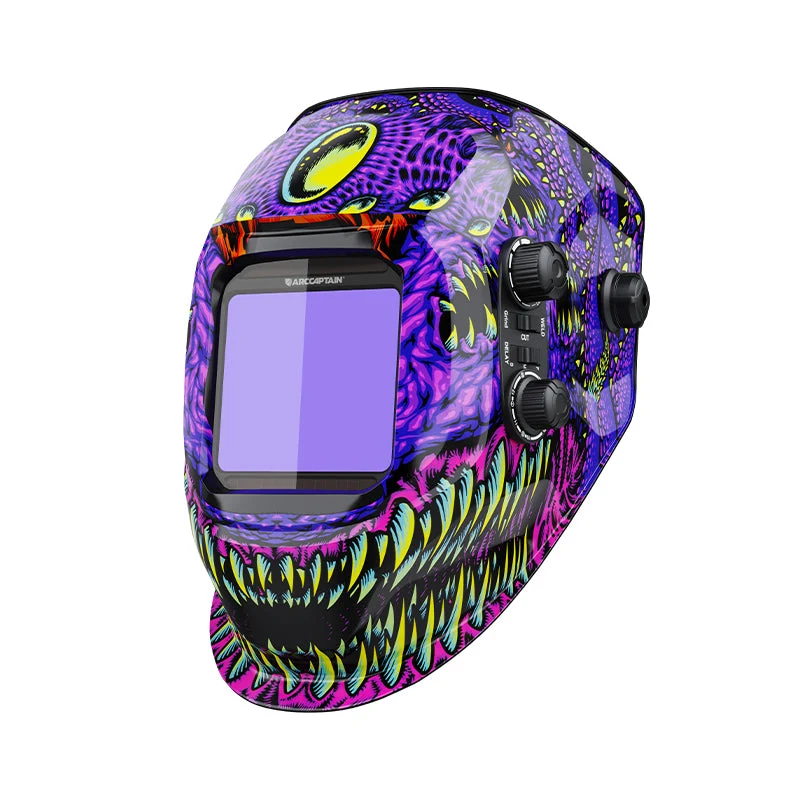 ARCCAPTAIN Étendu View Auto-Darkening Cthulhu Design Welding Helmet