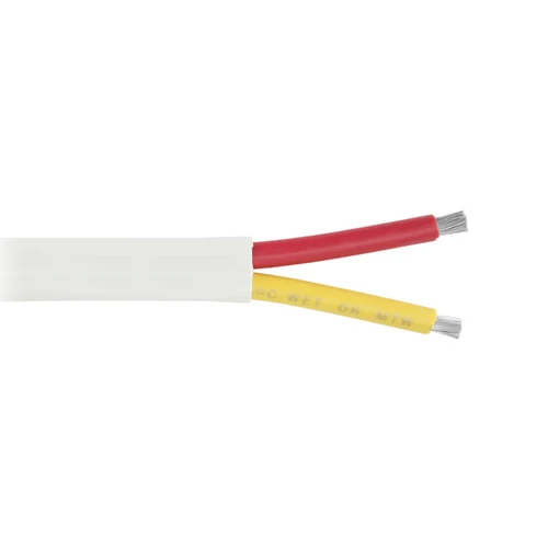 18 AWG 2 Conductor White Jacket Red and Jaune soleil Duplex Boat Flat Cable