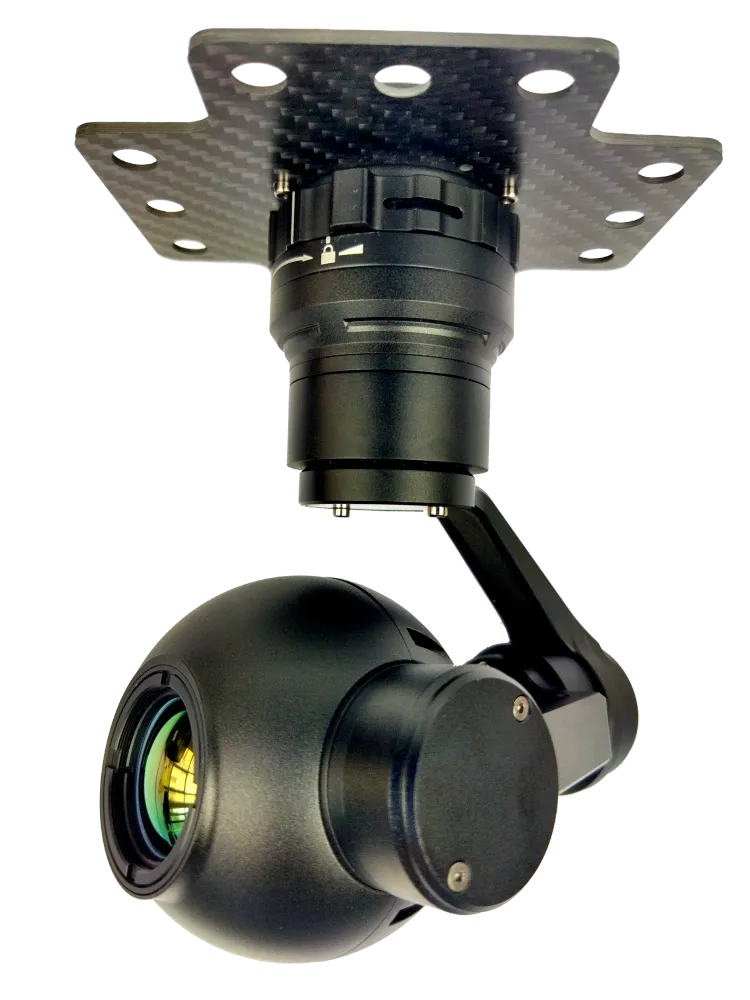 Cardan de caméra thermique TOPOTEK KIP640G25-objectif 25mm imageur thermique 640*512 avec cardan à 3 axes pour Drone UAV