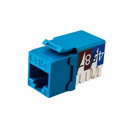 Cat5e Unshielded 90 Degree Jack Blue Keystone S45-3590BL (Pack 45)