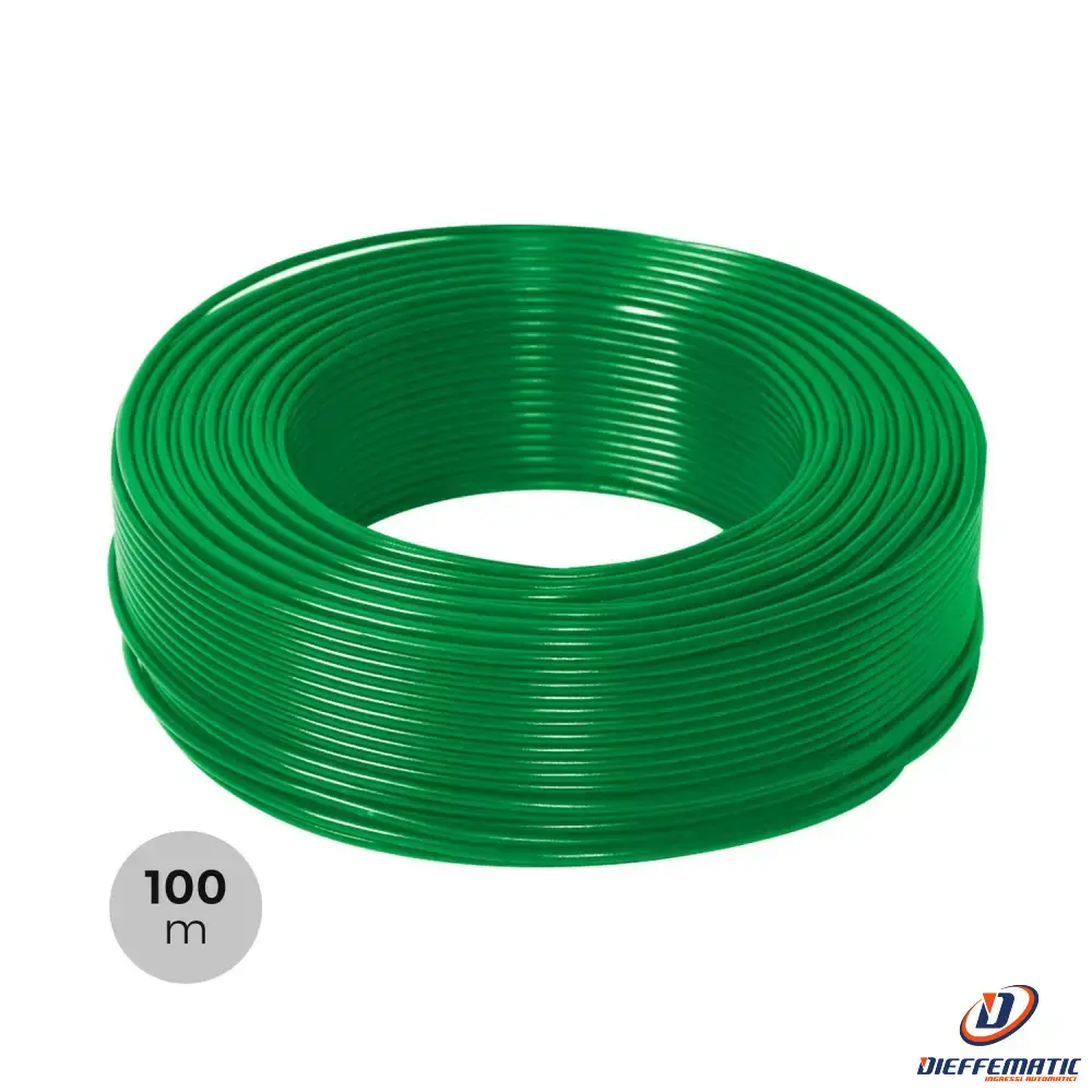 Cavo 1x2x1 Schermato Impianti Bus Speciali Matassa Bobina Verde 100 Metri 100mt