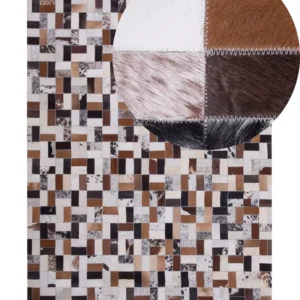 Cowhide Area Rug 160 x 230 cm Brun and Beige CESME