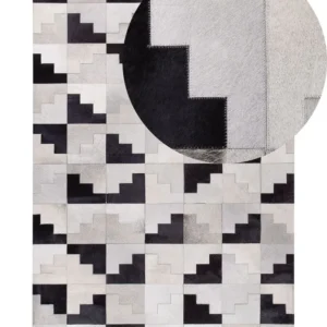 Cowhide Area Rug 160 x 230 cm Noir jais Grey EFIRLI
