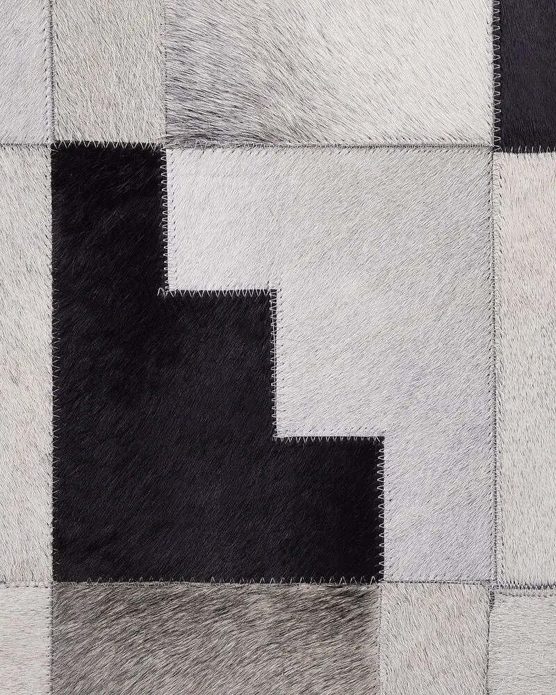 Cowhide Area Rug 160 x 230 cm Noir jais Grey EFIRLI