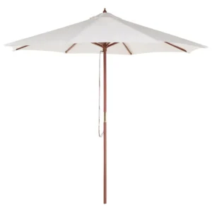 Garden Parasol ⌀ 2.7 m Light Chamois TOSCANA