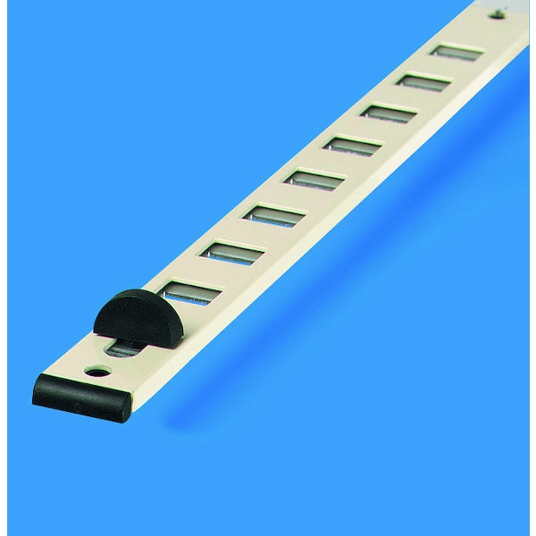 Grille à glissière aisé en applique d'ération intérieure 485/1 - Largeur : 275 mm - Hauteur : 22 mm - Coloris : argen...