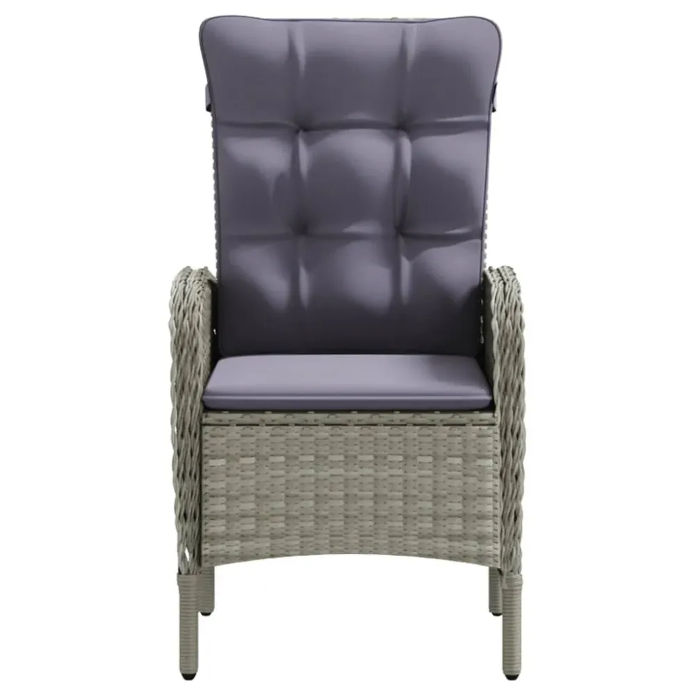 Mobilier à dîner d'extérieur avec coussins 3 pièces gris et noir 02_0014698