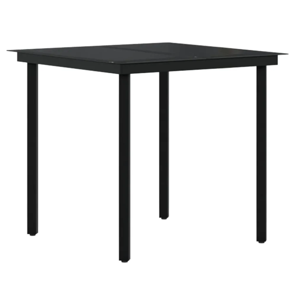 Mobilier à dîner d'extérieur avec coussins 3 pièces gris et noir 02_0014698