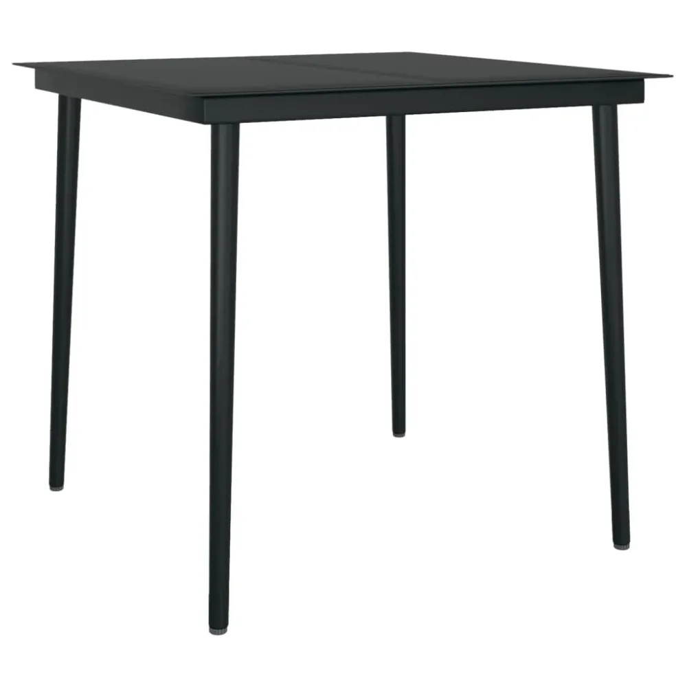 Mobilier à dîner d'extérieur avec coussins 3 pièces gris et noir 02_0014697
