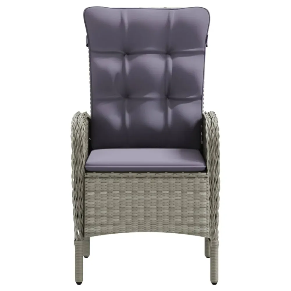 Mobilier à dîner d'extérieur avec coussins 3 pièces gris et noir 02_0014697