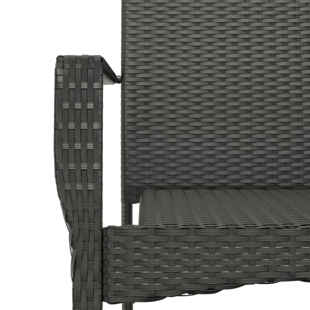 Mobilier à dîner de jardin et coussins 5 pièces noir résine tressée 02_0014872