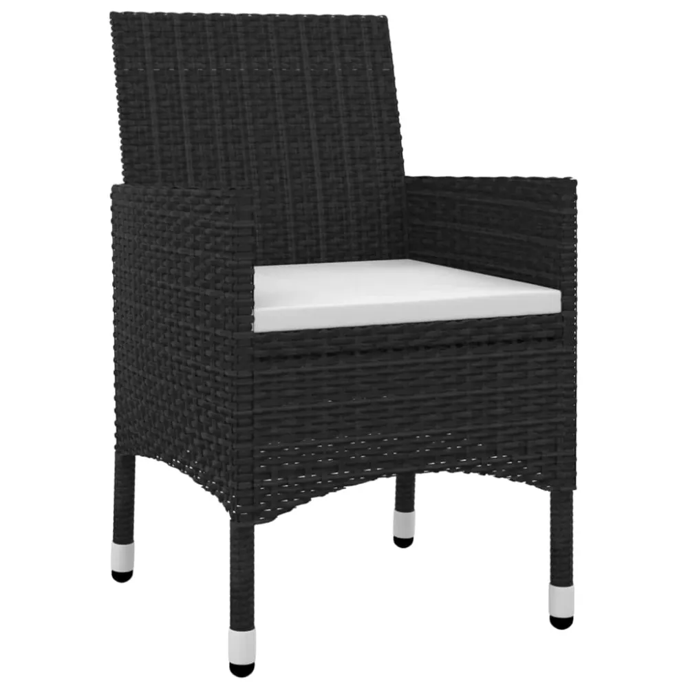 Mobilier à dîner de jardin coussins 5 pièces résine tressée verre 02_0014848