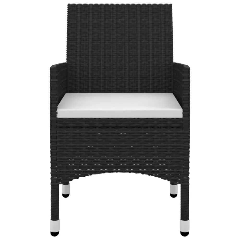 Mobilier à dîner de jardin coussins 5 pièces résine tressée verre 02_0014848