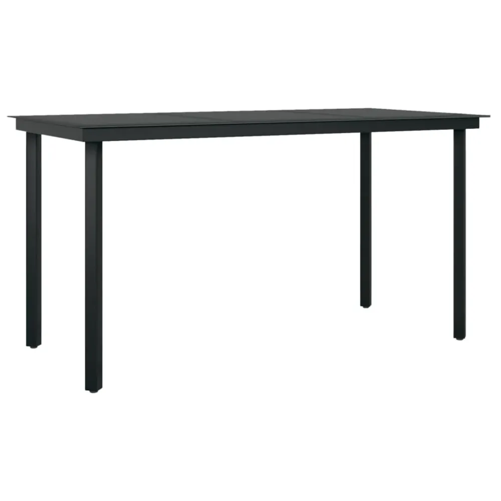 Mobilier à dîner de jardin coussins 5 pièces résine tressée verre 02_0014848