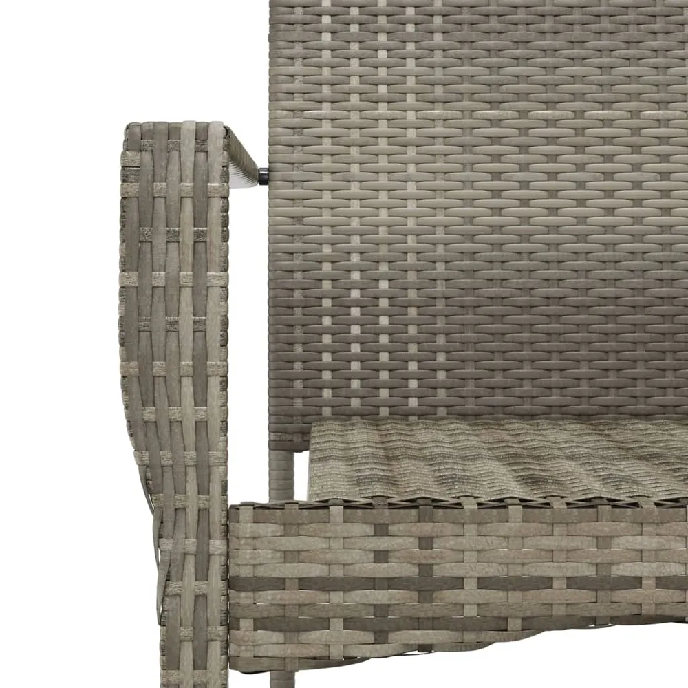 Mobilier à dîner de jardin 3 pièces avec coussins noir et gris 02_0014760