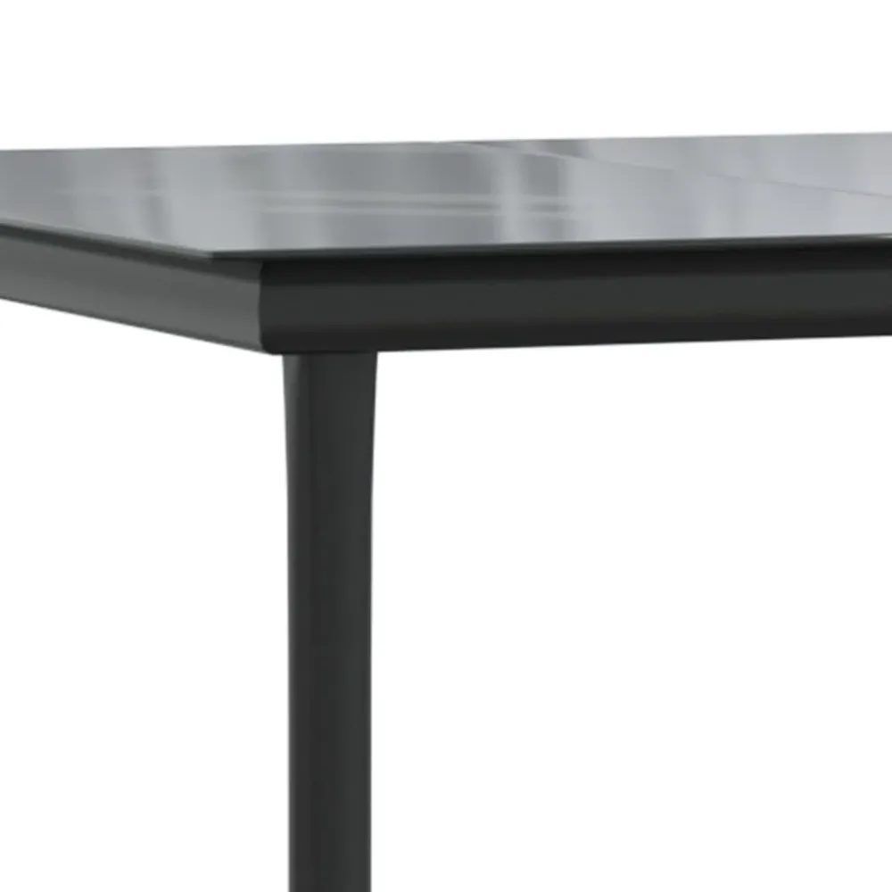 Mobilier à dîner de jardin 9 pièces et coussins noir résine tressée 02_0014834
