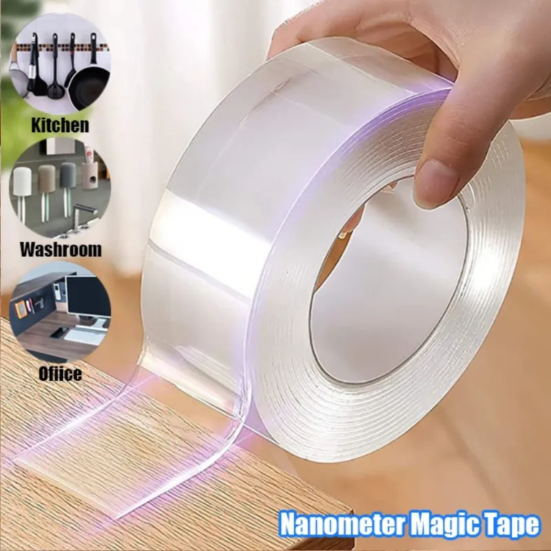 Scotch Magique Cristallin, Double Face 2mm x 5cm x 2m, Nano tape