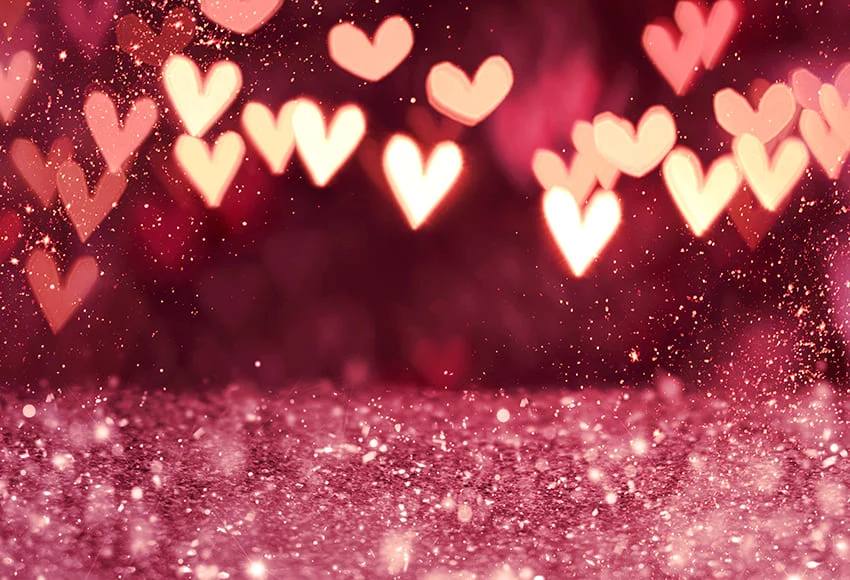 Toile de fond Bokeh Love Heart pour la photographie de la Saint-Valentin D1033