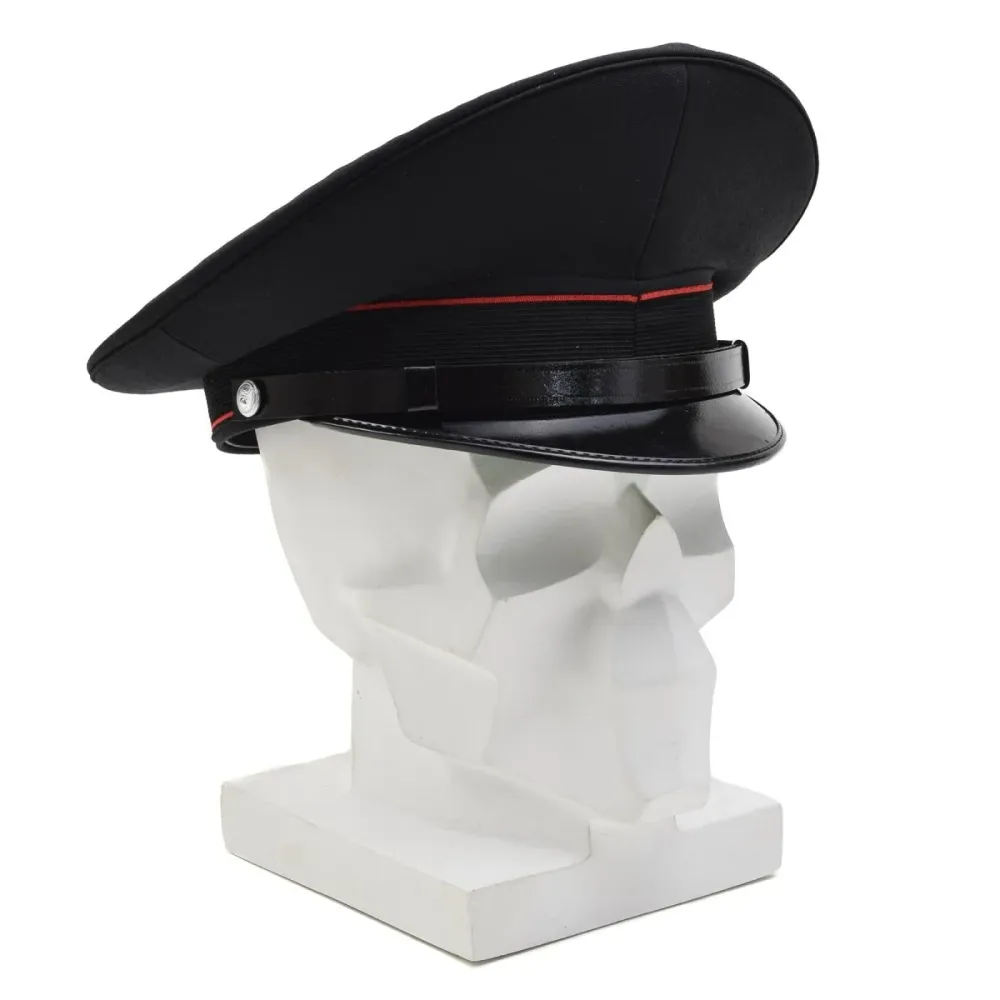 Casquette à visière militaire italienne originale, chapeau d'armée en surplus de laine rétro noir