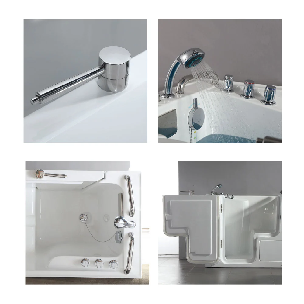 Vasque pour personnes âgées modèle Dalia 1320x762x1143 mm avec panneau côté droit