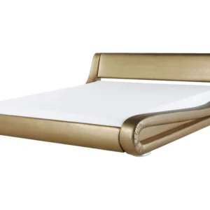 Leather EU King Size Waterbed Effet or AVIGNON
