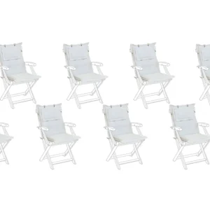 Set 8 Outdoor Seat/Back Cushions Blanc pur MAUI