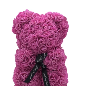 Lovers Design Floral Teddy Bear - Violet