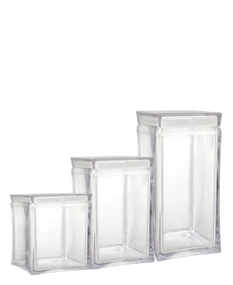 Prism Acryllic Canister 3 Pce - Translucide