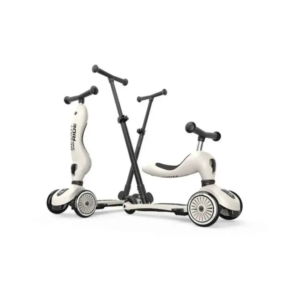 Scoot & Ride® Highwaykick 1 Push and Go Ash avec mousses incluses