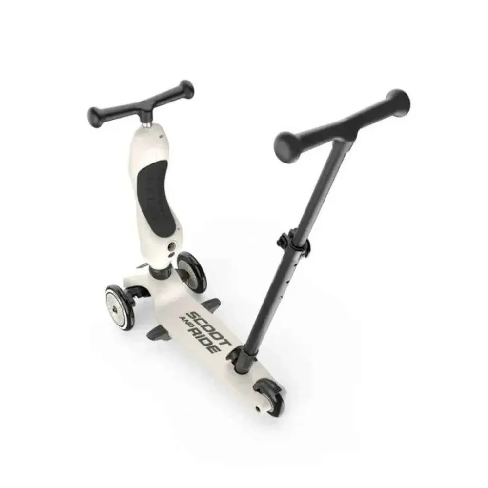 Scoot & Ride® Highwaykick 1 Push and Go Ash avec mousses incluses