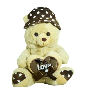 Support smartphone Lovers Design Teddy Bear Heart - Cream