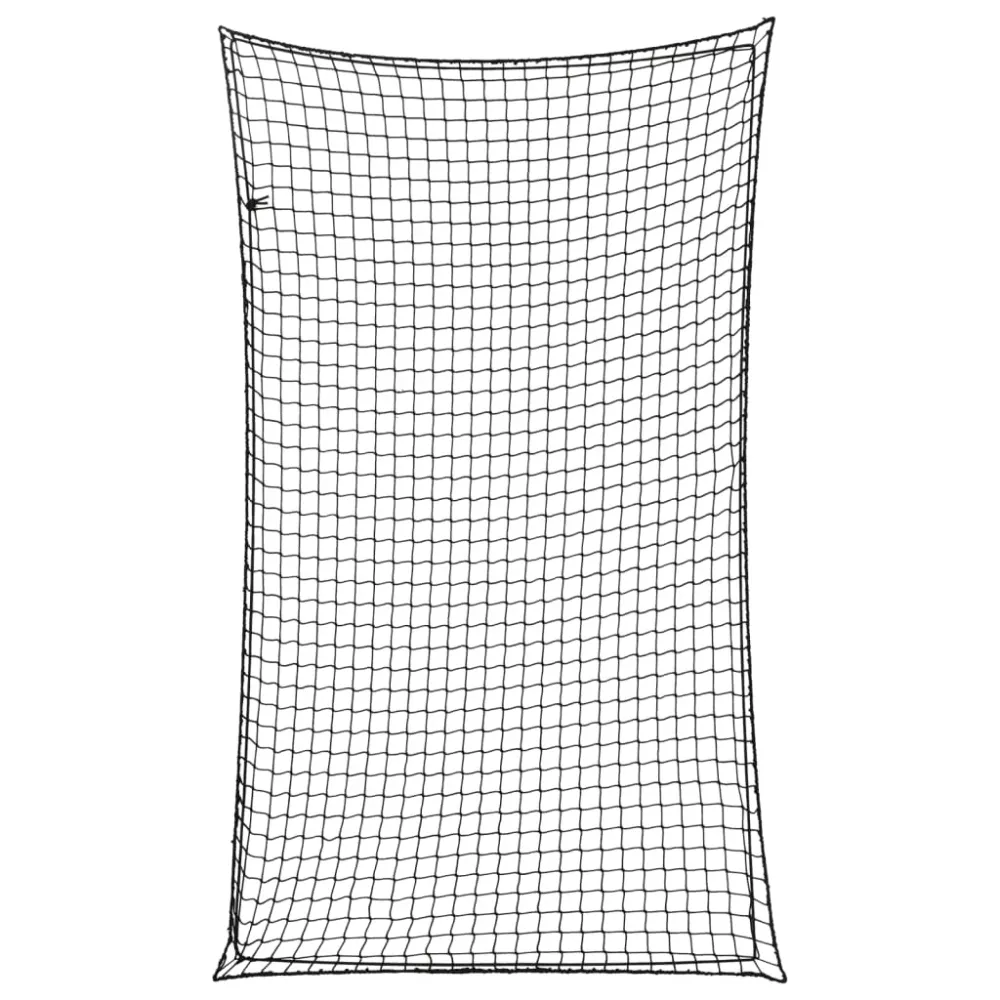 Filet pour remorque couverture de protection d'arrimage cargaison galerie de toit avec corde élastique 2,1 x 1,25 m PP noi...
