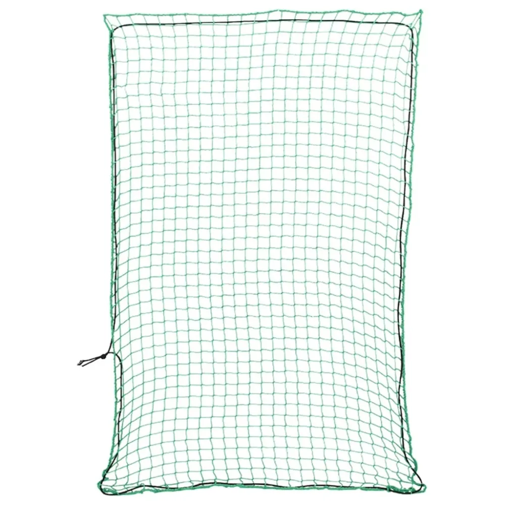 Filet pour remorque couverture de protection d'arrimage cargaison galerie de toit avec corde élastique 3,5 x 2,5 m PP vert...