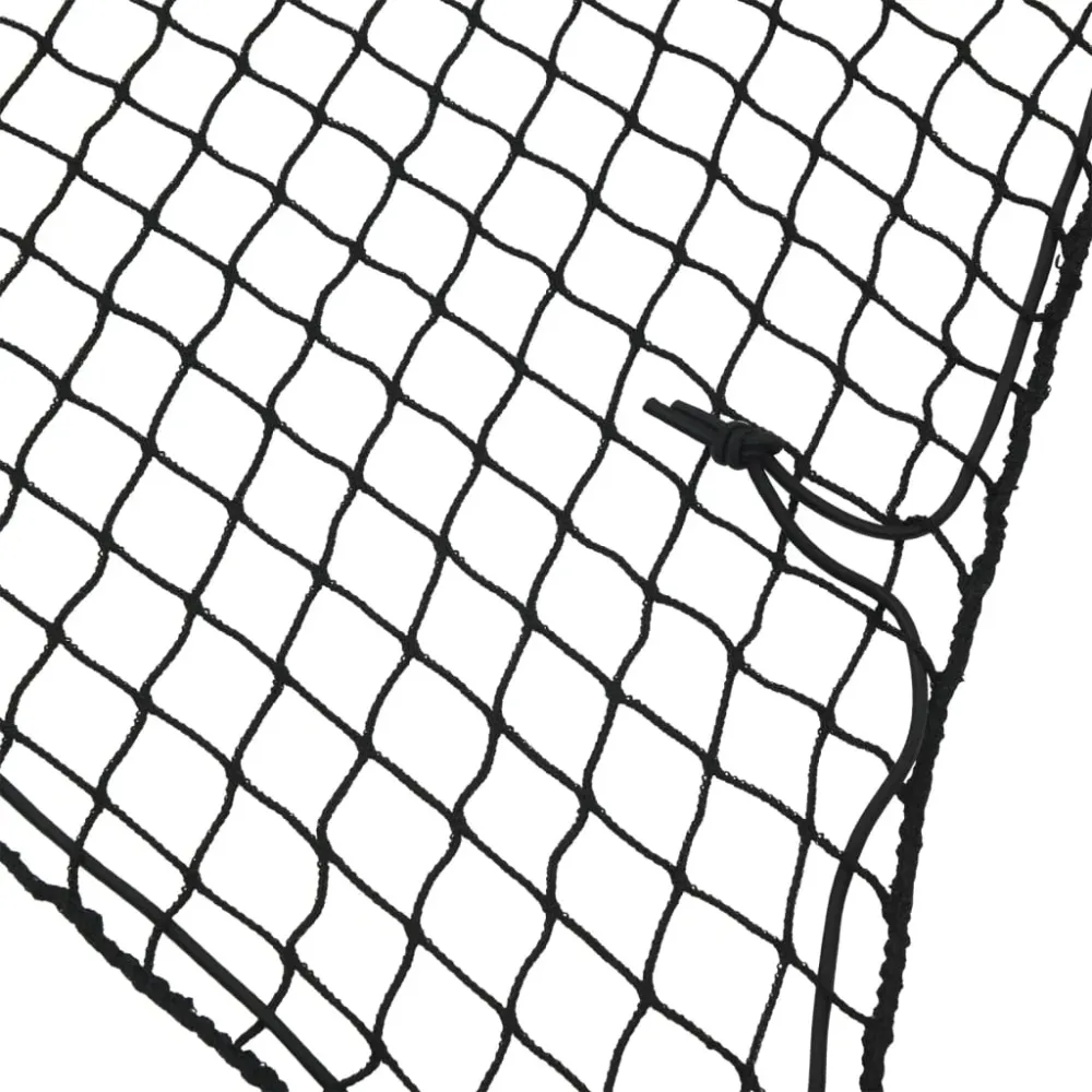 Filet pour remorque couverture de protection d'arrimage cargaison galerie de toit avec corde élastique 4 x 4 m PP noir 02_...