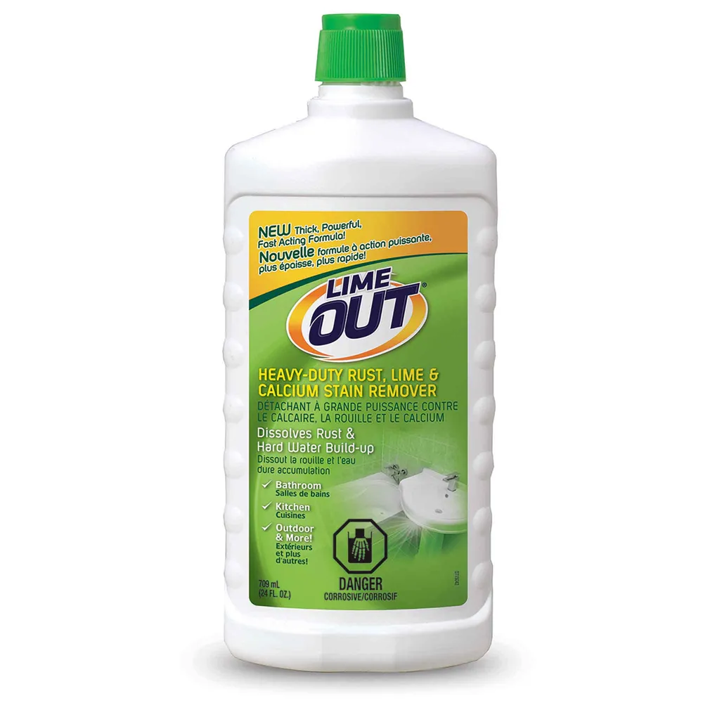 Détachant à grande puissance contre le calcaire, la rouille et le calcium Lime Out, 709 ml avec système antivol