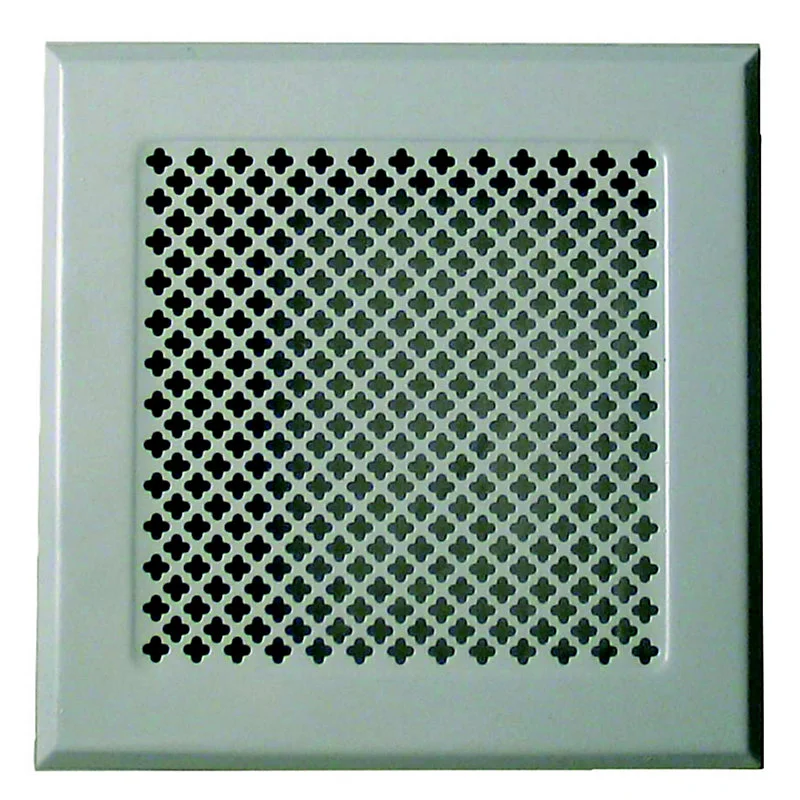 Grille de décompression avec précadre blanc 170 x 170 Autogyre avec système antivol