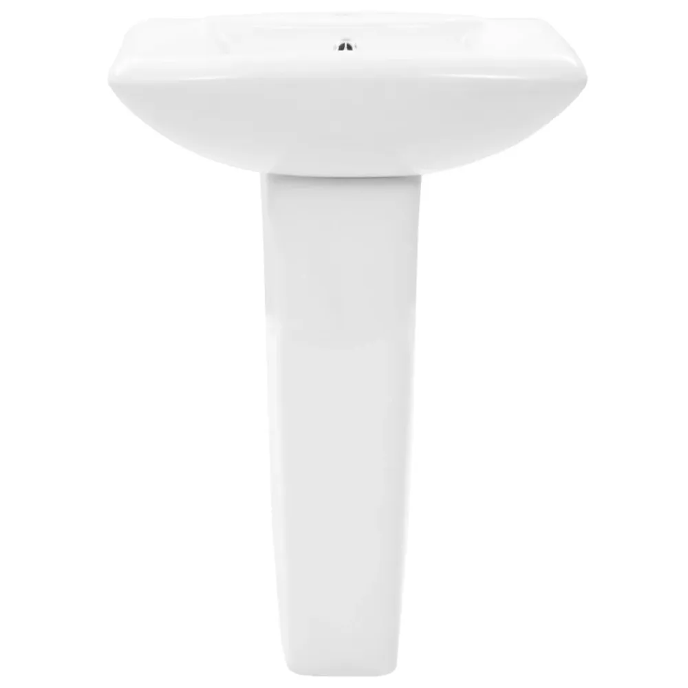 Lavabo autoportant avec socle 58 x 47 cm céramique blanc 02_0002569 par SW-MOTECH