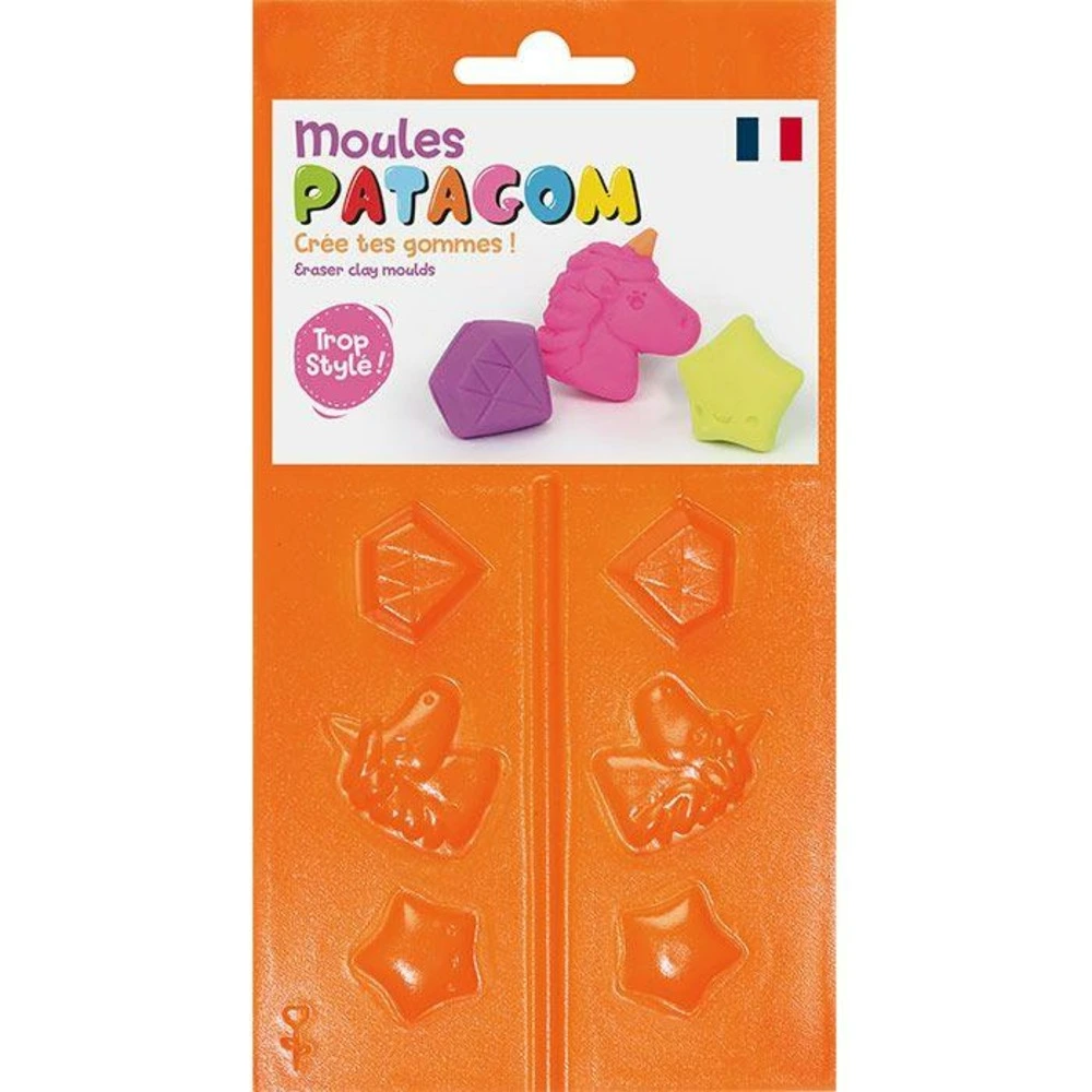 Moules pour gomme à modeler patagom - licorne avec mousses incluses