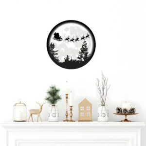 Sticker Noël au claire de la lune - Autocollants stickers adhésifs noël - décoration fêtes - 80x80cm par SW-MOTECH