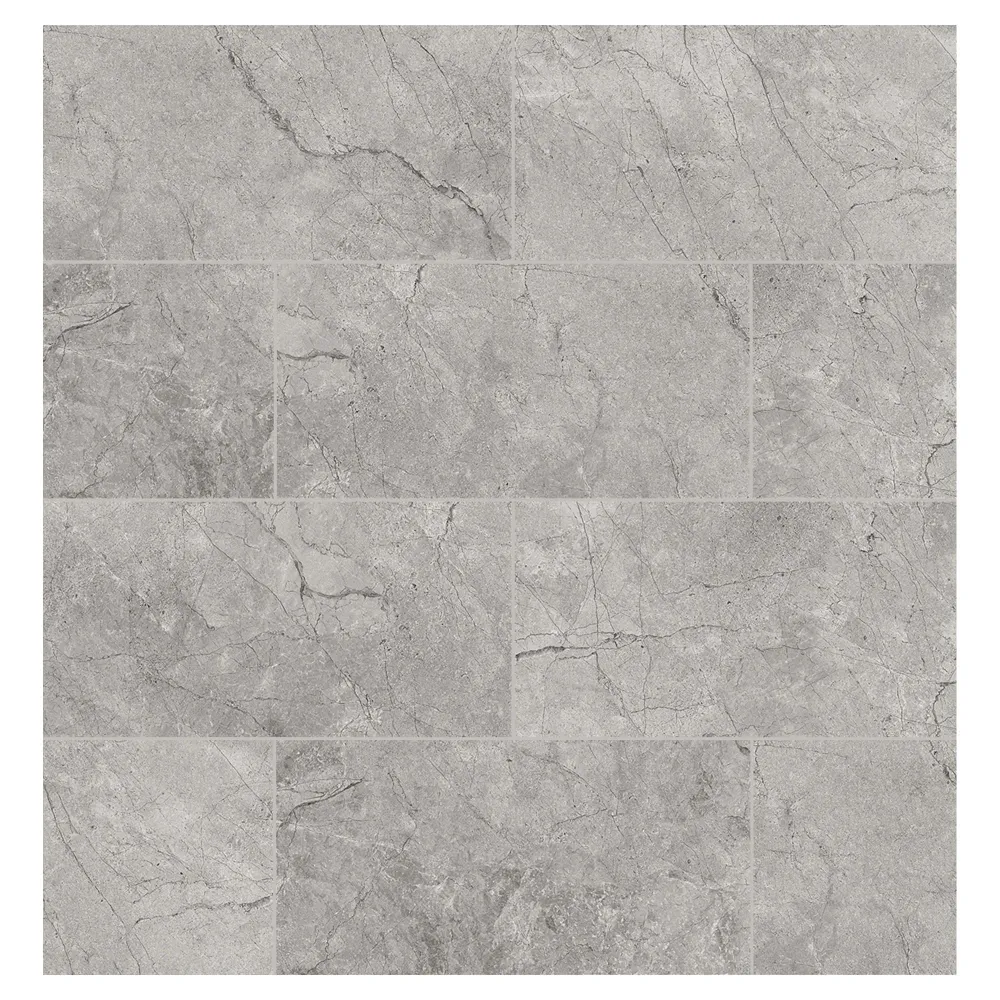 Tuiles autocollantes en vinyle de 12" x 24" x 2,5 mm d'épaisseur, 48 pi2 (Vicky's Marble) Compatible avec la plupart des m...