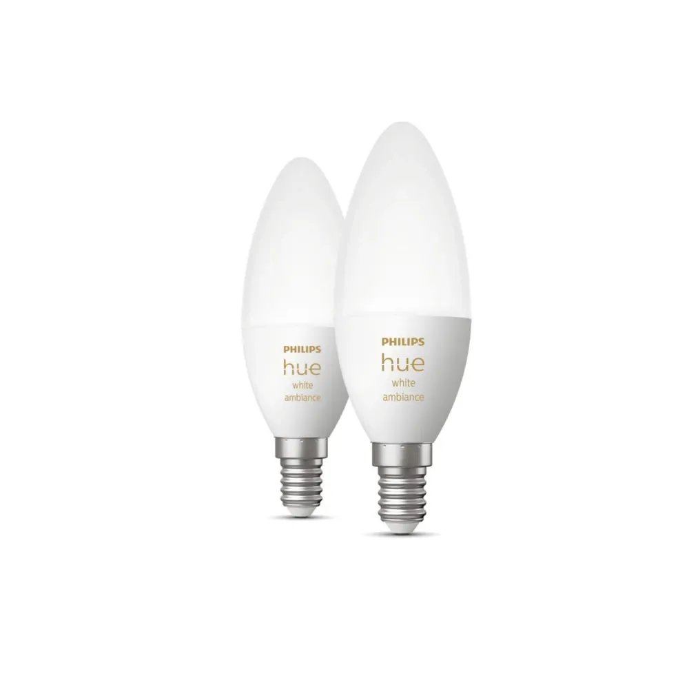 Ampoule de plaque Kit de 2 ampoules connectées Philips Hue B39 E14 5.2W 470 lumens