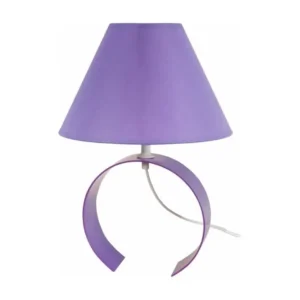 KOLI - Lampe de chevet demi cylindrique métal violet en blanc froid 6000K